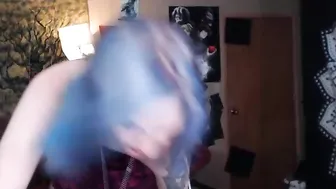 whipmebabe's straddled cock and moans loudly