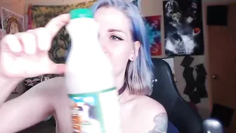 whipmebabe's straddled cock and moans loudly