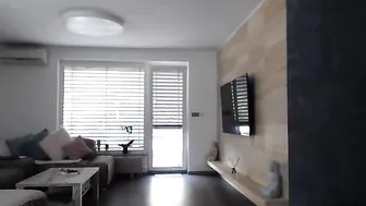 CocoMia Cute cutie caresses shaved pussy