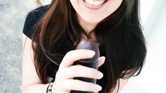 Trish Collins Blonde slut fucks pussy with phallus