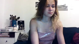 Cute chick fucks with a soft toy