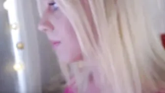 Princessalena jumps on a toy and cums