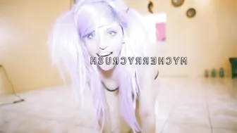 MyCherryCrush Luxurious bitch caresses tits and sucks dick