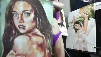 cutiepainter jumping on a dildo