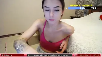 polka_lv chick is played with vagina