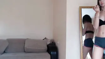 alwayssomewheres Young chicks dance striptease