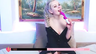 sarajaypolly The stubborn slut fucks herself with a phallus