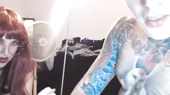 ggwicked Full breasted girl caresses shaved cunt
