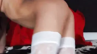 brazyl Blonde skin shows off her panties