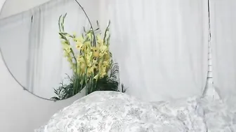 Audrey Slutty female gently pulls pussy