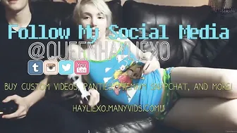 Hayliexo Mature slut pulls pussy while lying in a chair