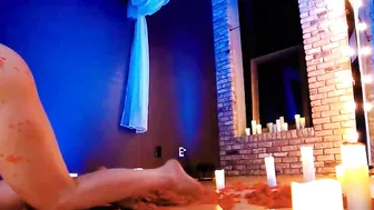 rocknrose old woman fucks herself with two toys in both holes