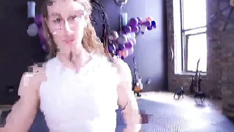 rocknrose Leggy blonde pampers pussy with her fingers