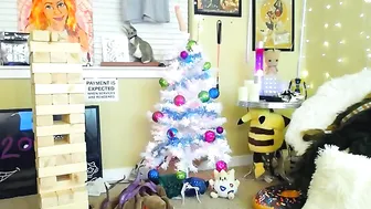 MissMolly Awesome brown girl in white stockings tickles her cap delicately