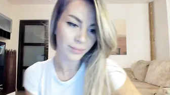 alesia__ Shy slut caresses shaved cunt