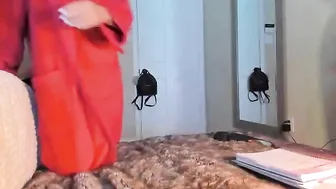 skylerlo Sexy girl in glasses coolly playing pranks with a sex toy