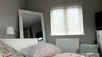 amberj Hot doll strips and massages pussy