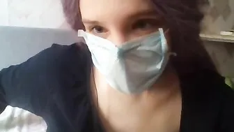 PurplePiie gripping nipple masturbates wet wrap