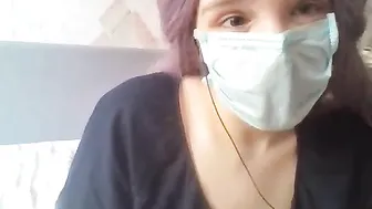 PurplePiie gripping nipple masturbates wet wrap