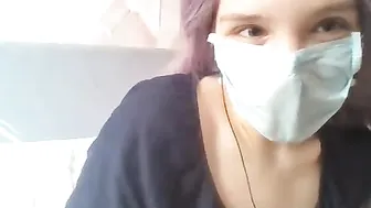 PurplePiie gripping nipple masturbates wet wrap