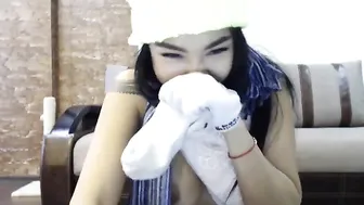 missssmia in the posture of a rider cool ends