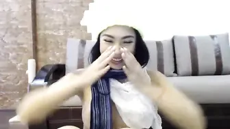 missssmia in the posture of a rider cool ends