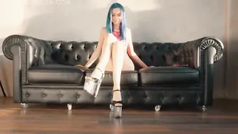 SiaSiberia babe in stockings passionately masturbating cunt