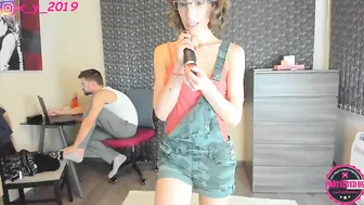 xwithy beauty in stockings jerking her pussy with a phallus
